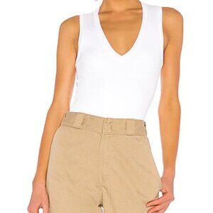 Alix NYC White V-Neck Bodysuit